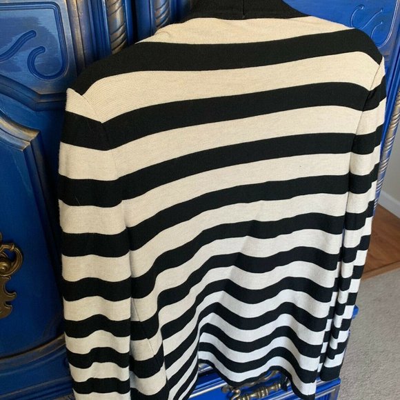 White House Black Market Cardigan Sweater Stripe - Picture 2 of 2